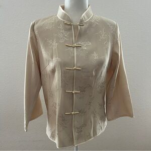 Elegant Cream Women's Silk Qipao Cheongsam